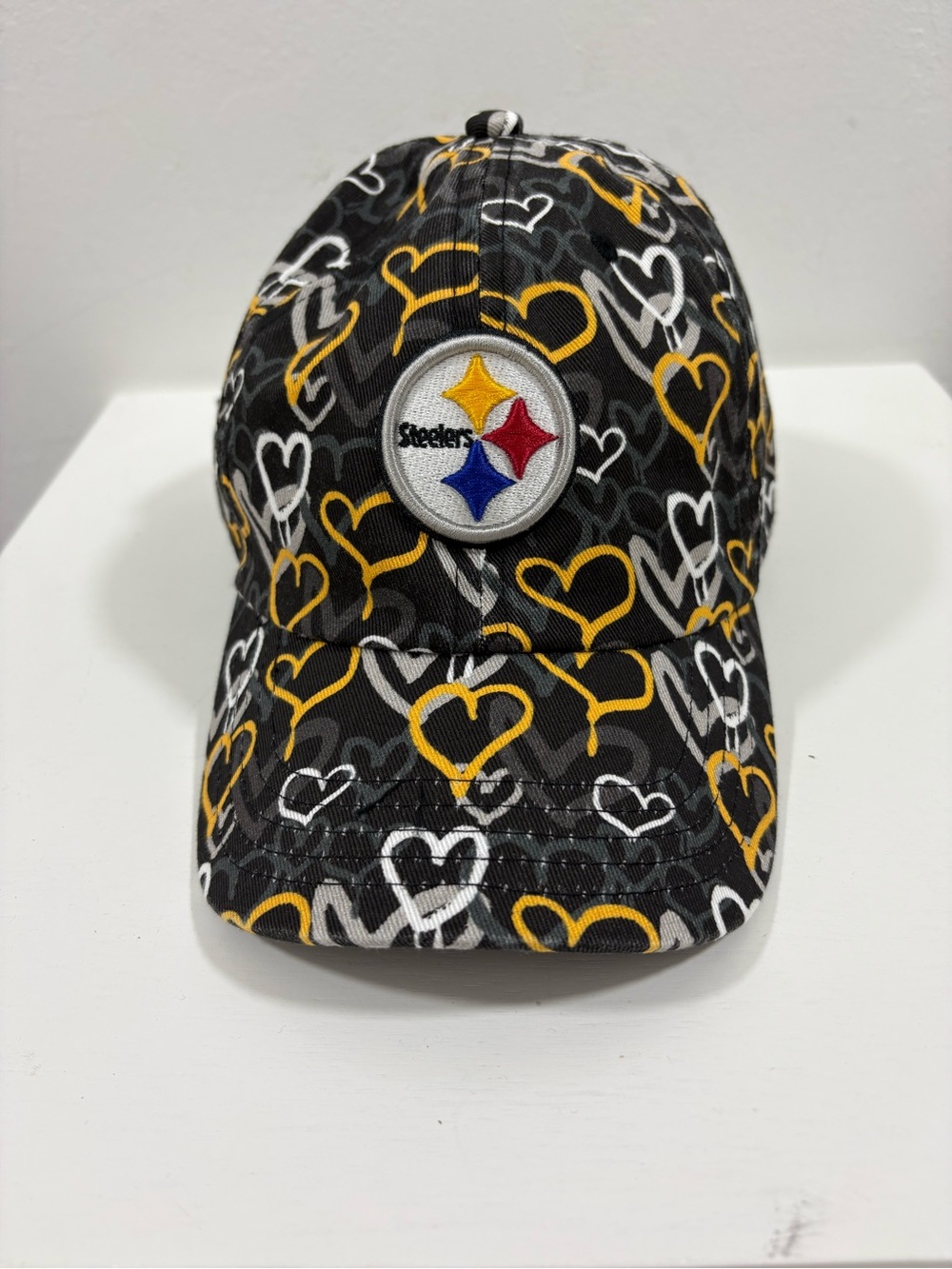 Pittsburgh Steelers Black & Gold Heart Logo Cap